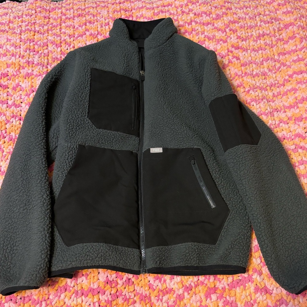 Figs full zip Sherpa jacket